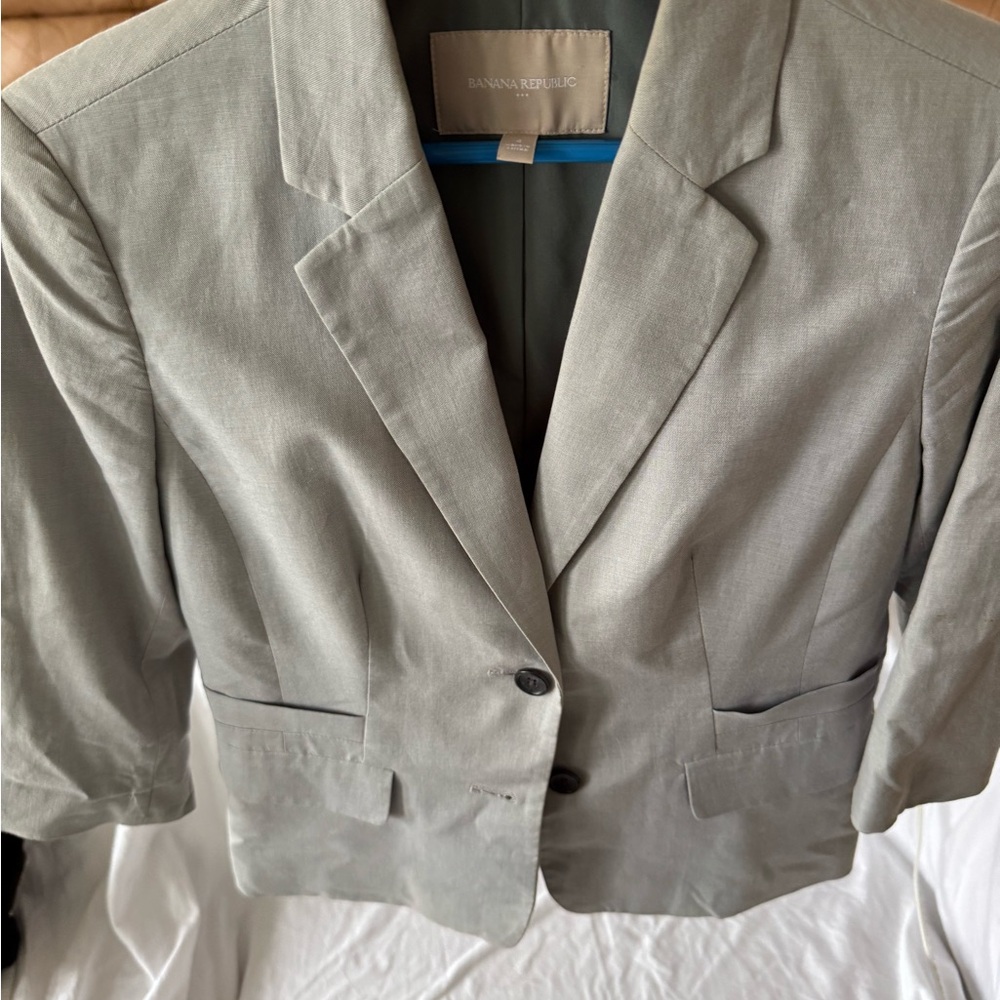 Banana Republic Light Gray Men's Blazer